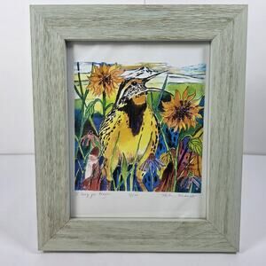 Vibrant Helen Knaupp "I sing for Oregon" Signed numbered 7/500 Framed Print